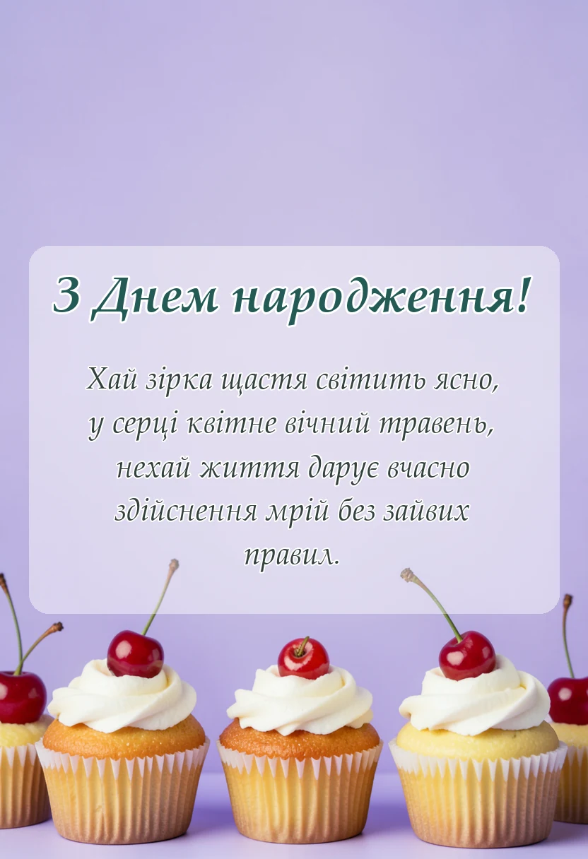 вітальна листівка - оригінальні побажання на день народження