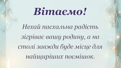 вітальна листівка - привітання з великоднем своїми словами короткі