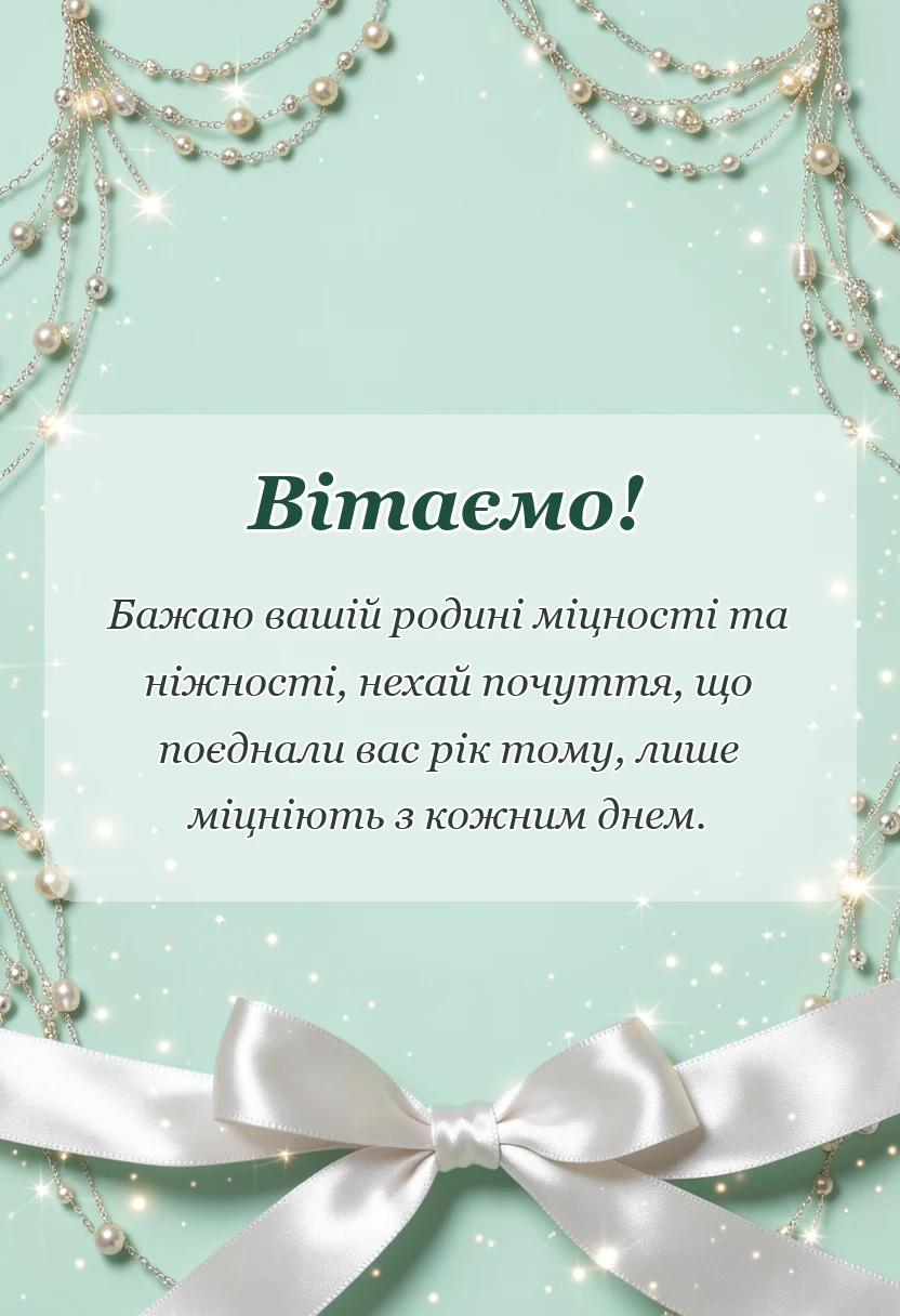 унікальна листівка - річниця весілля 1 рік