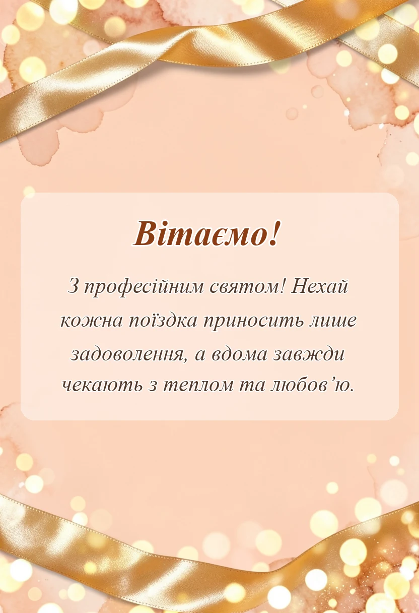 унікальна листівка - привітання з днем водія чоловіка