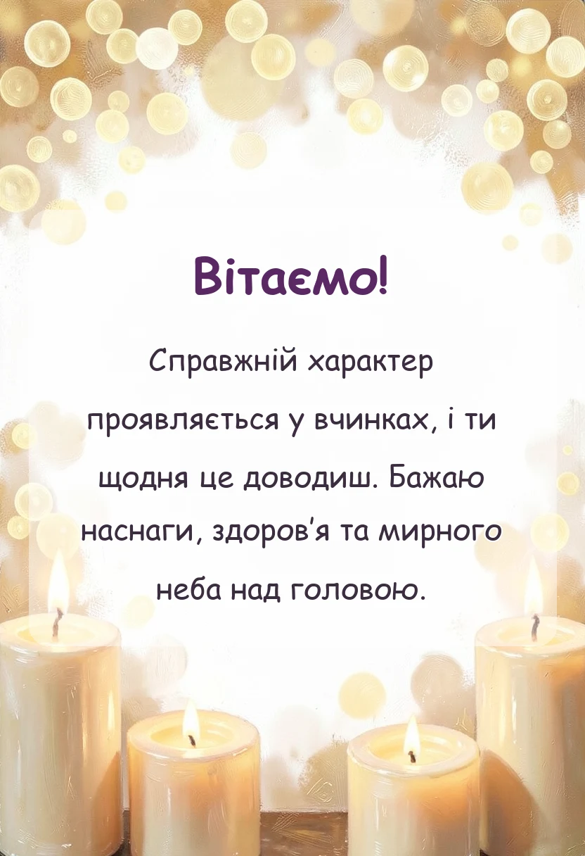 красива листівка: привітання чоловіків з днем козацтва
