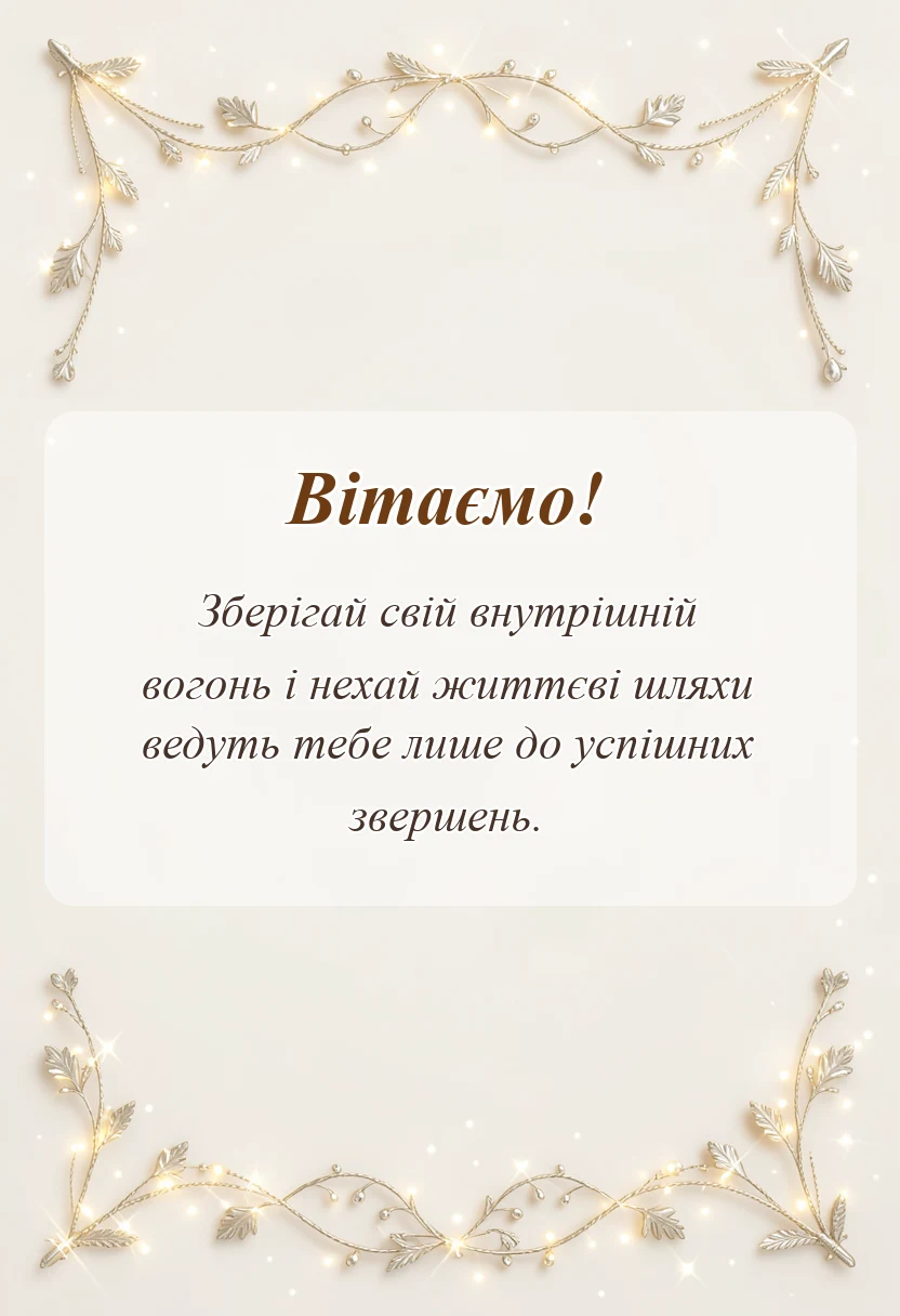 унікальна листівка - привітання чоловіків з днем козацтва своїми словами