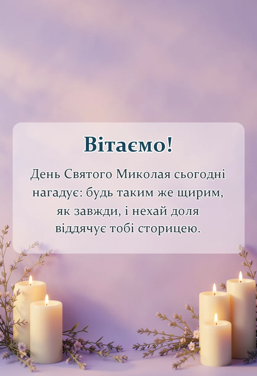 листівка з побажанням - картинки з днем святого миколая