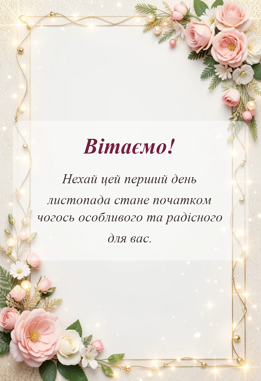 красива листівка: картинки з першим днем листопада