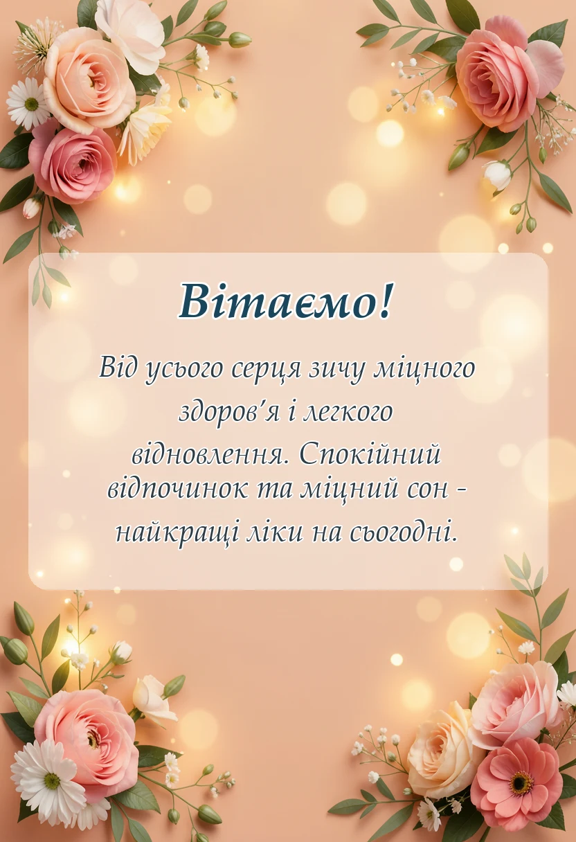 вітальна листівка - побажання одужання картинки