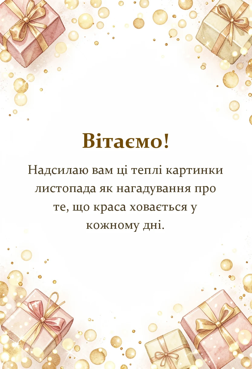 листівка з побажанням - привіт листопад картинки