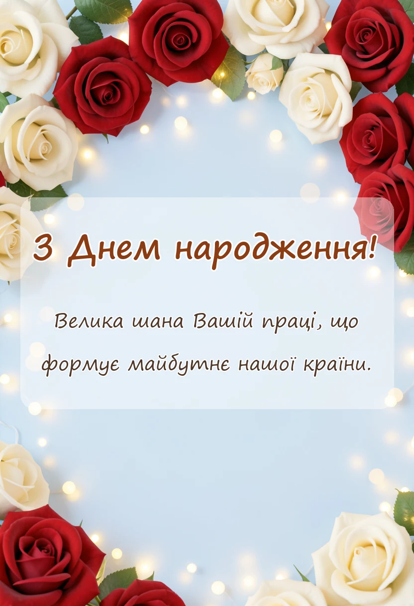 святкова картинка: привітання вчителя з днем народження
