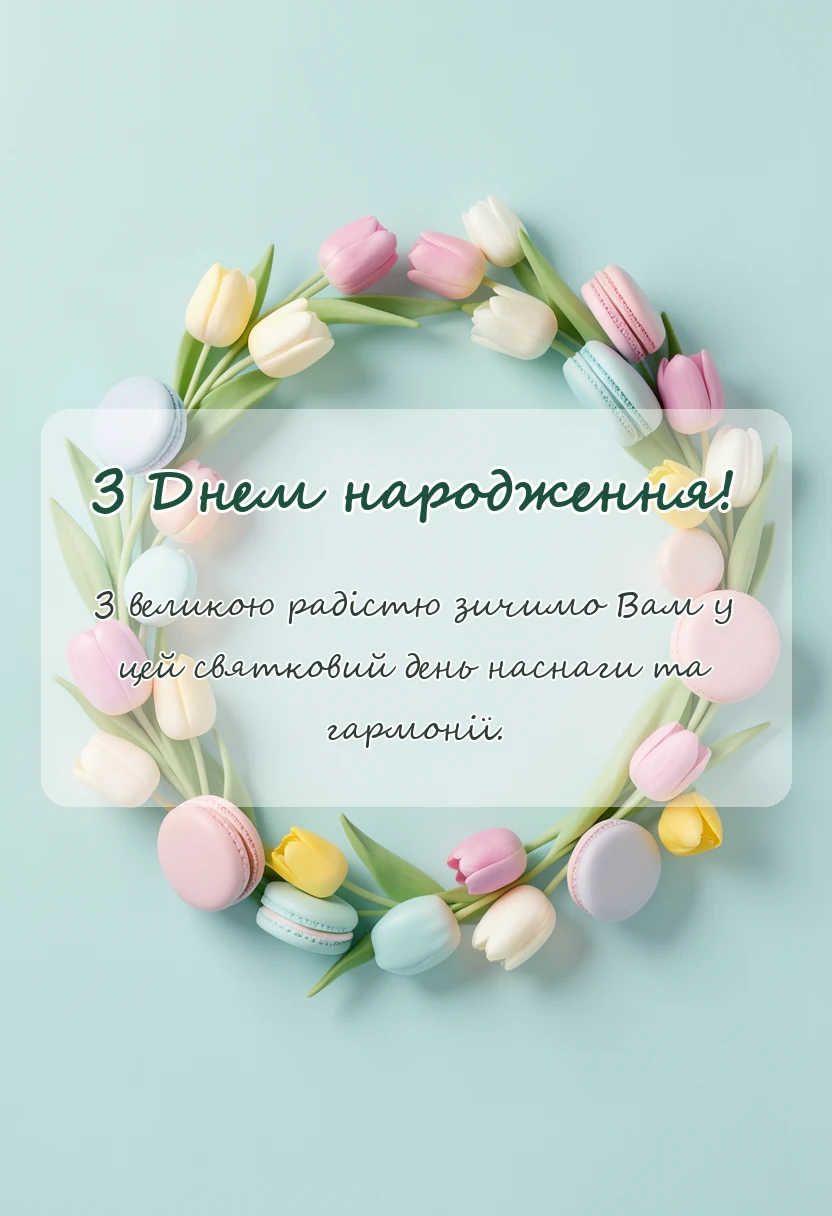 вітальна листівка - привітання з днем народження внучки від бабусі і дідуся