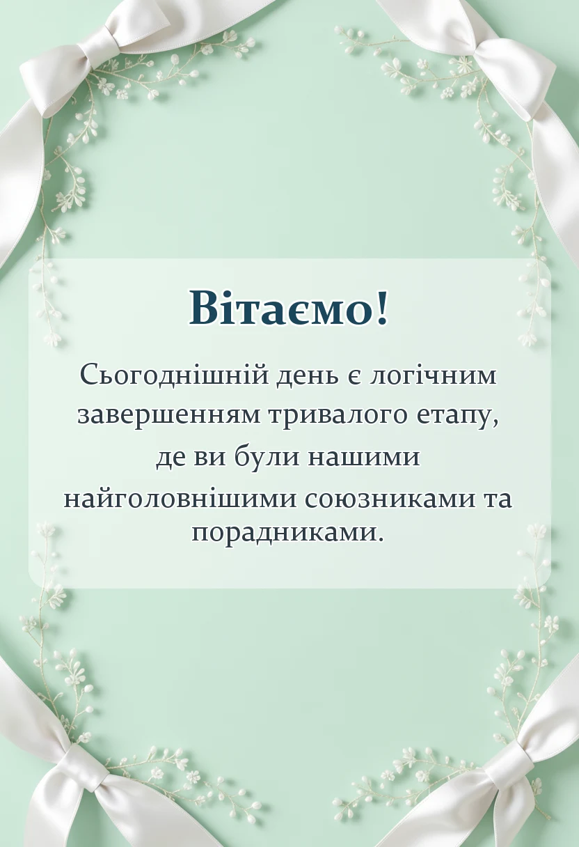 унікальна листівка - подяка батькам на випускний від класного керівника