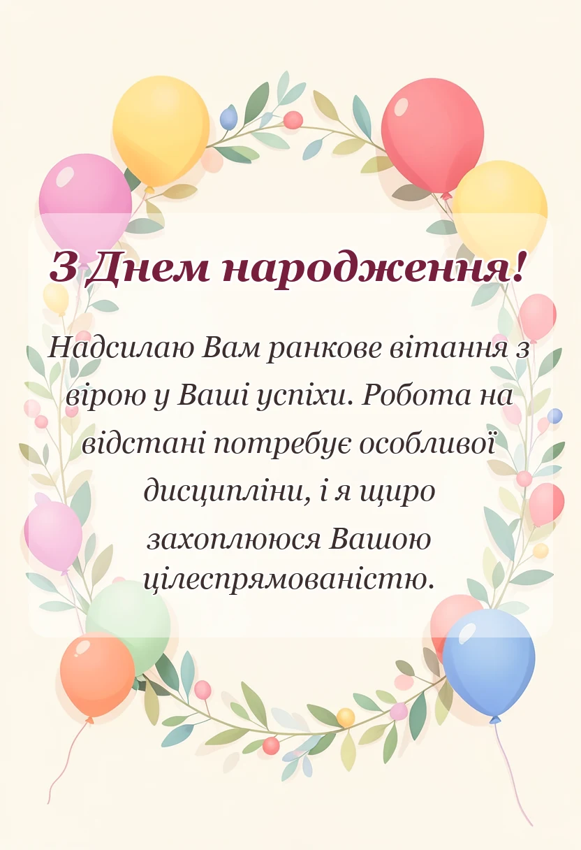 унікальна листівка - привітання доброго ранку коханому на відстані