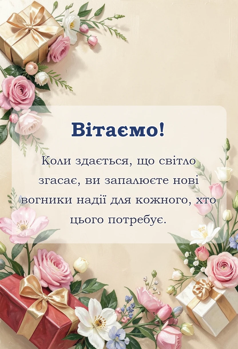 листівка з побажанням - вірш подяка волонтерам