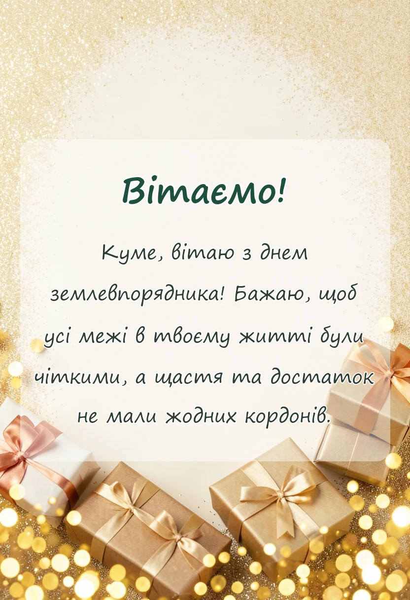 святкова картинка: з днем землевпорядника