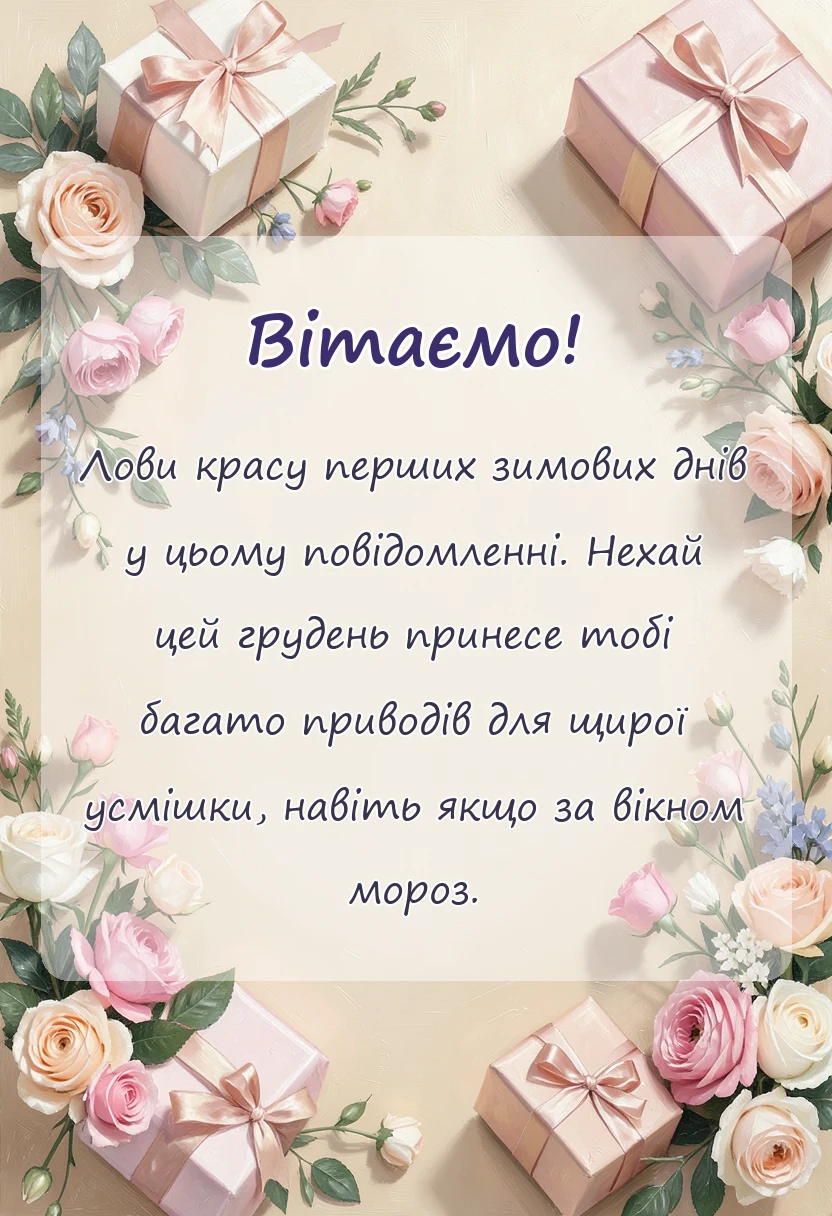 святкова картинка: картинки з першим днем зими