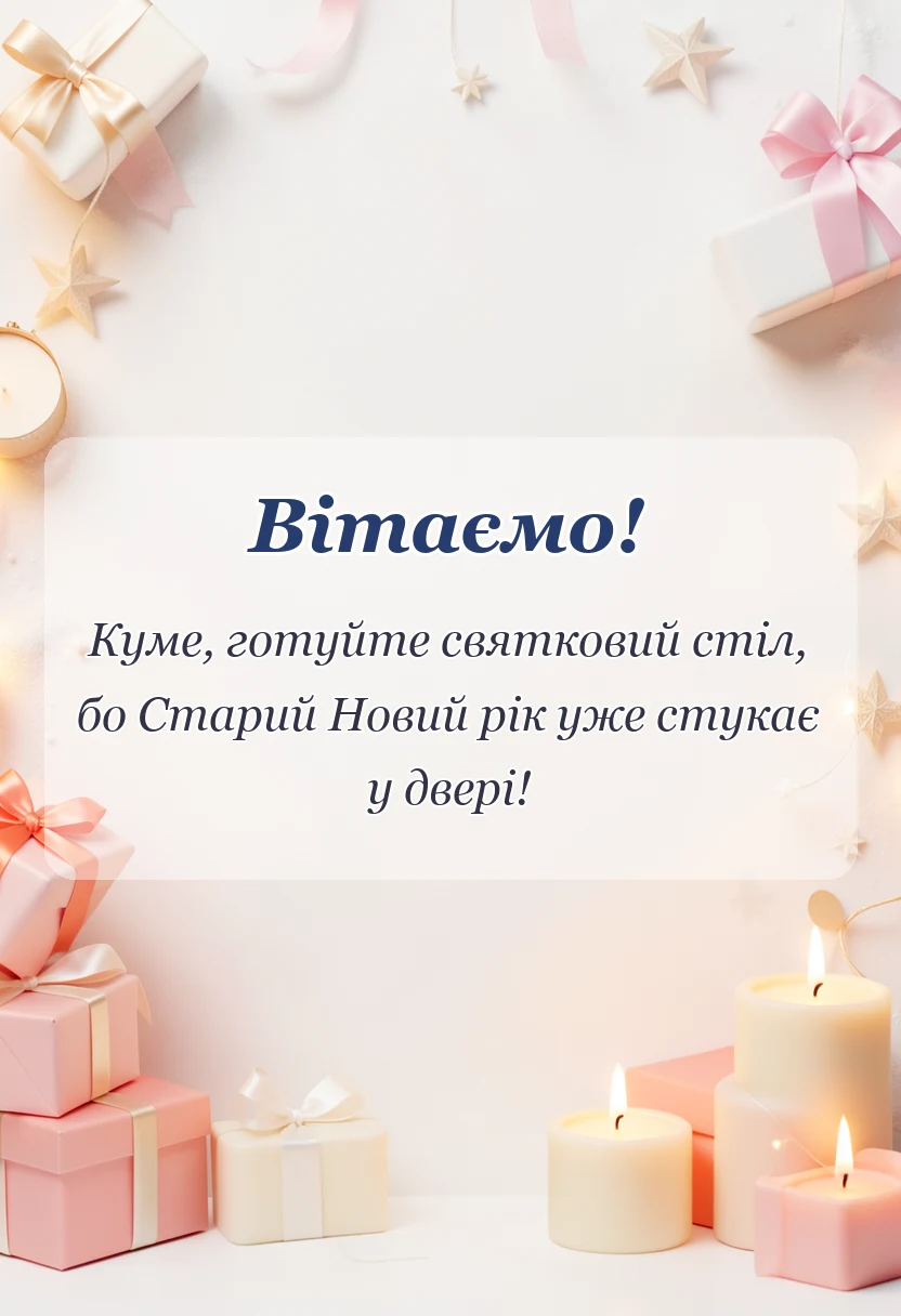 красива листівка: картинки зі старим новим роком українською мовою