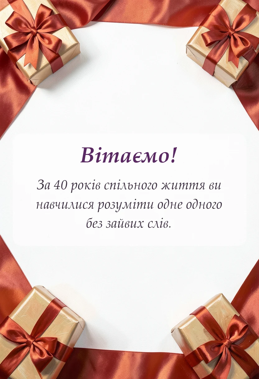 унікальна листівка - картинки рубінового весілля
