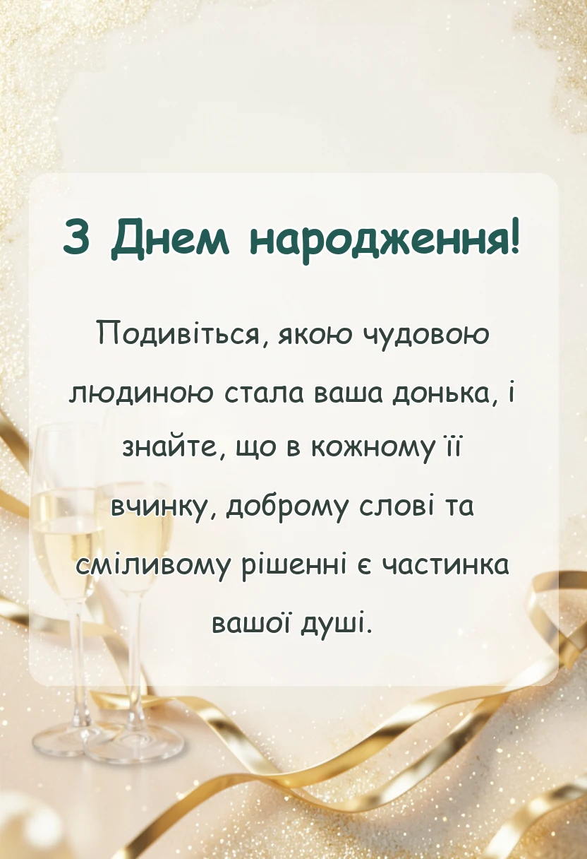 святкова картинка: привітання батькам з днем народження дорослої дочки в прозі картинках своїми словами