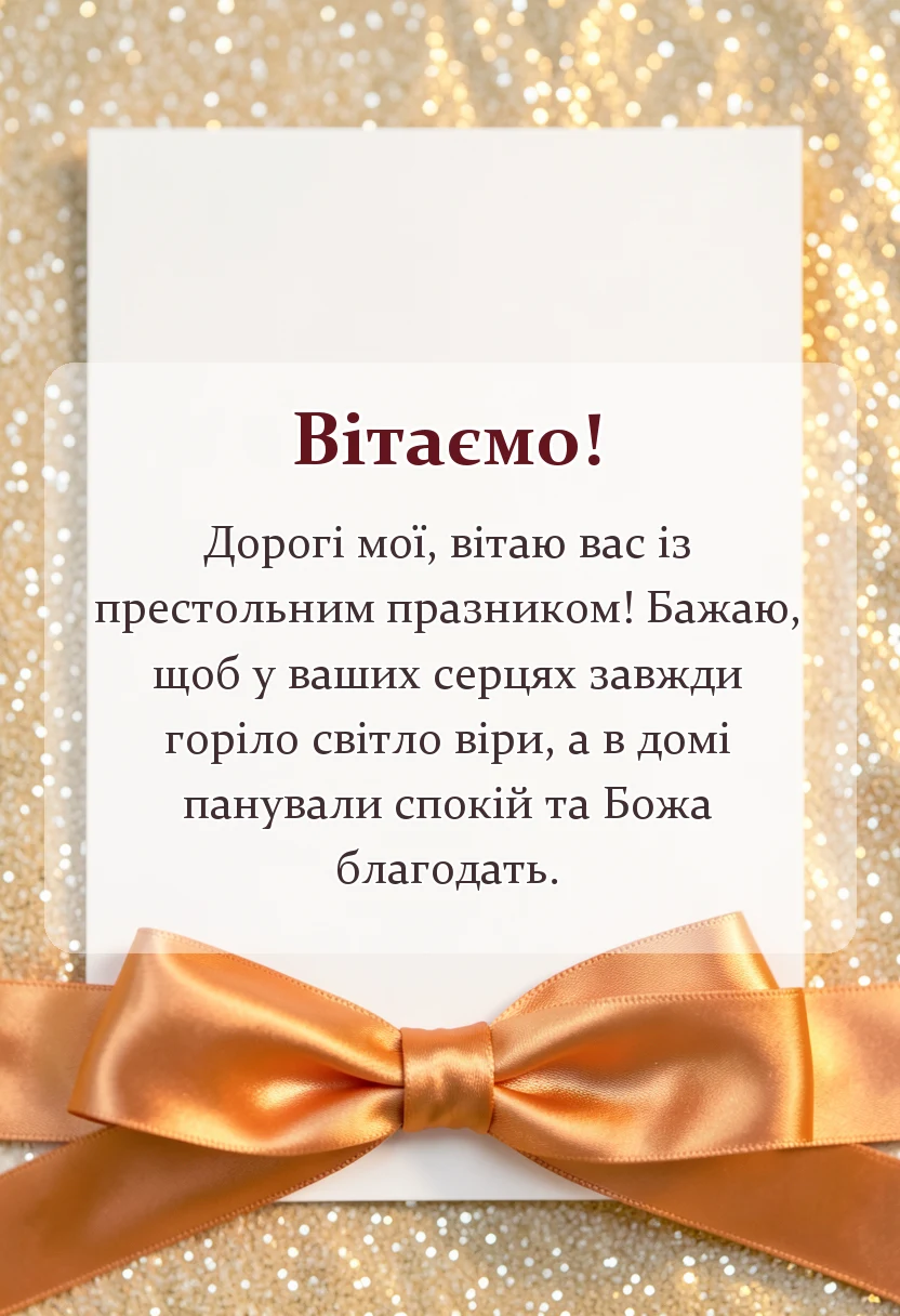 унікальна листівка - вітання з храмовим святом щирі слова та побажання