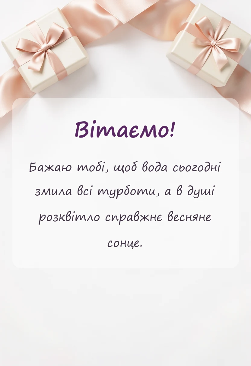 вітальна листівка - привітання з водохрещем картинки