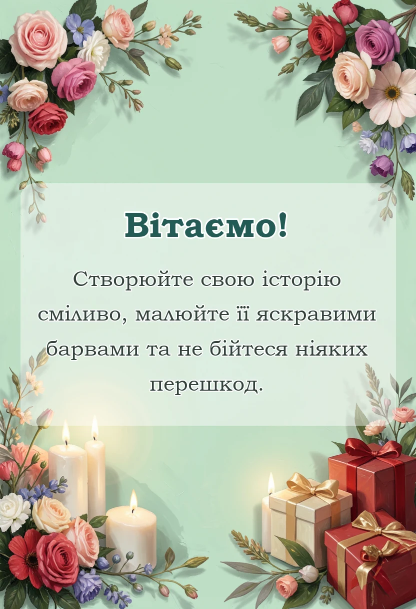 унікальна листівка - привітання з днем весілля