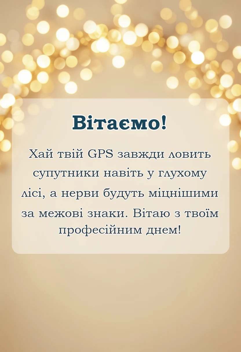 святкова картинка: з днем землевпорядника
