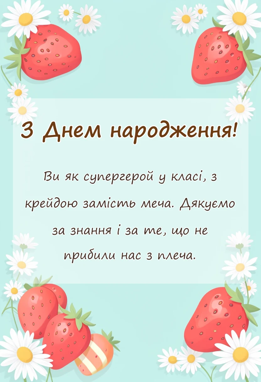вітальна листівка - вірш подяка вчительці