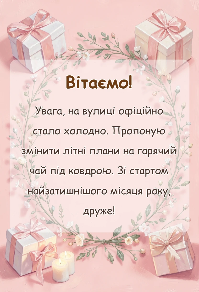 вітальна листівка - картинки з першим днем зими