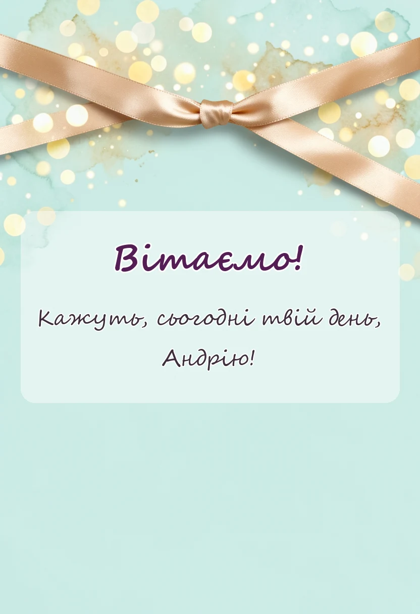 вітальна листівка - привітання з днем андрія первозванного
