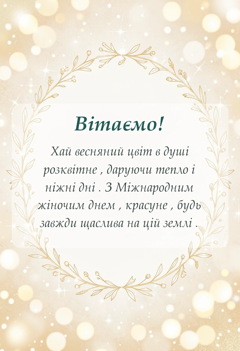 листівка з побажанням - картинки з 8 березня українською