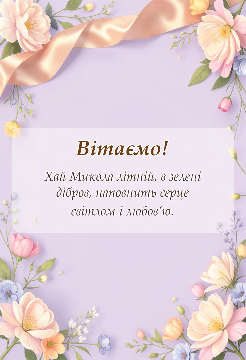 красива листівка: листівки з днем святого миколая чудотворця літнього