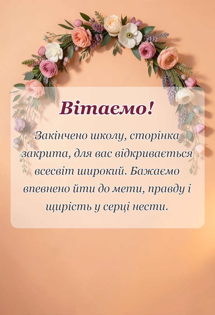 красива листівка: оригінальні привітання для випускників