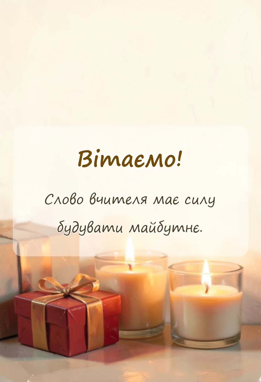 святкова картинка: подяка вчителю за дитину