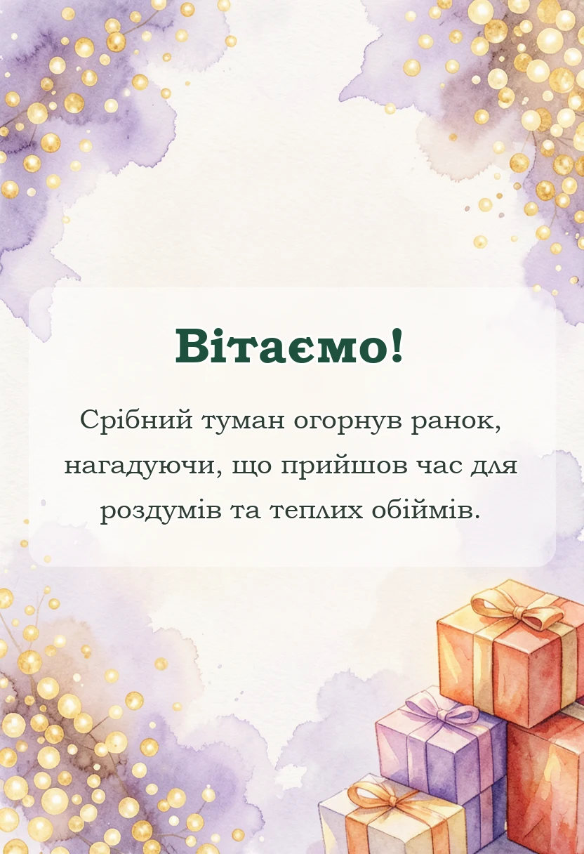 вітальна листівка - привіт листопад картинки