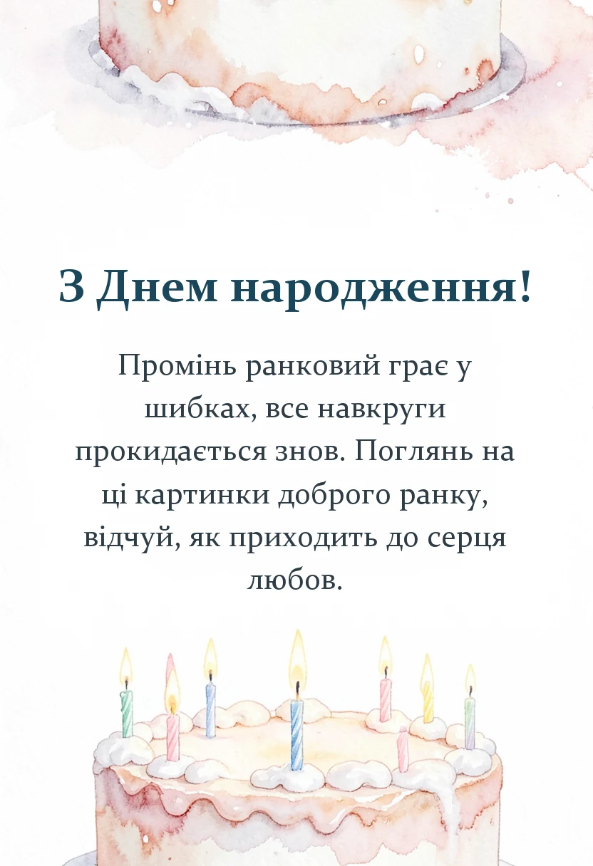 листівка з побажанням - вітання з добрим ранком з картинками
