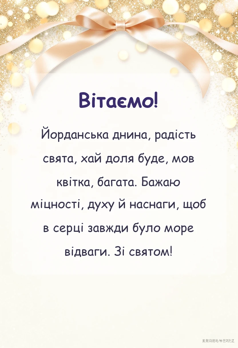 красива листівка: привітання з водохрещем картинки
