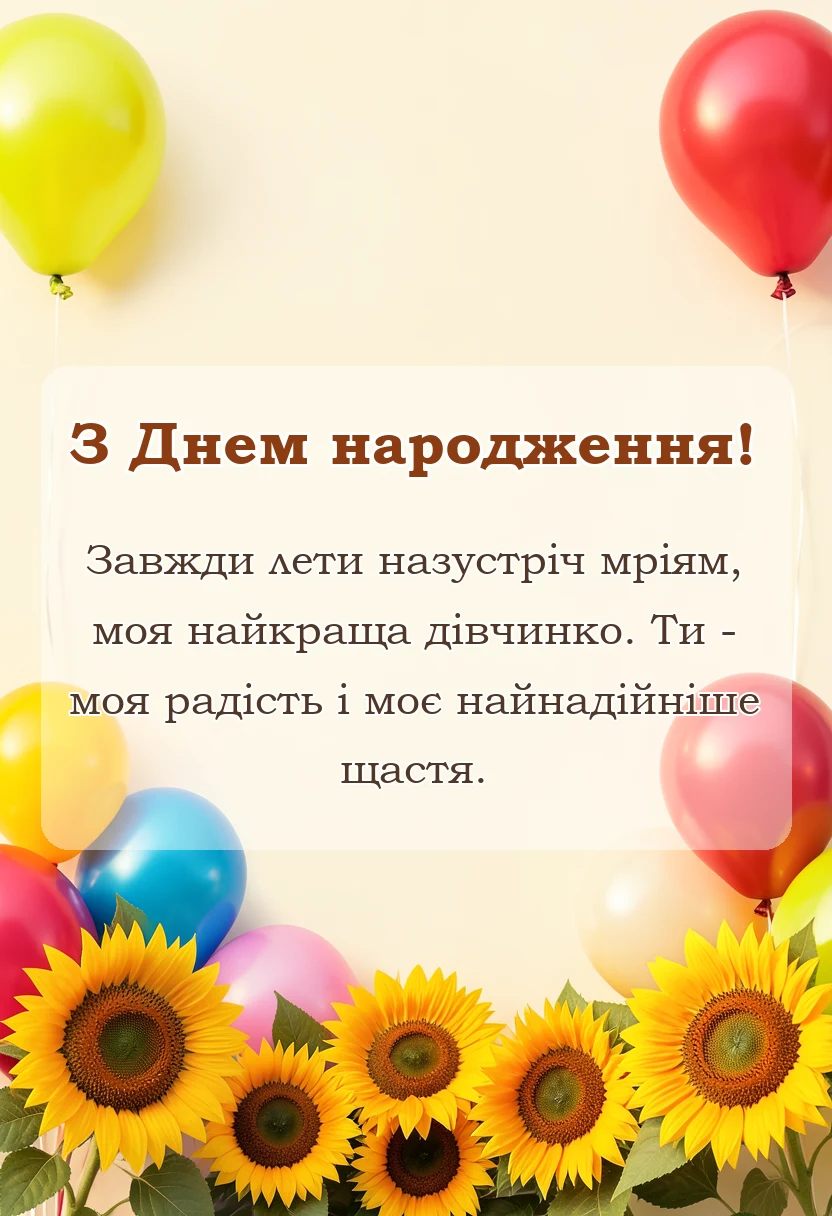 унікальна листівка - привітання з днем донечки картинки підписи побажання