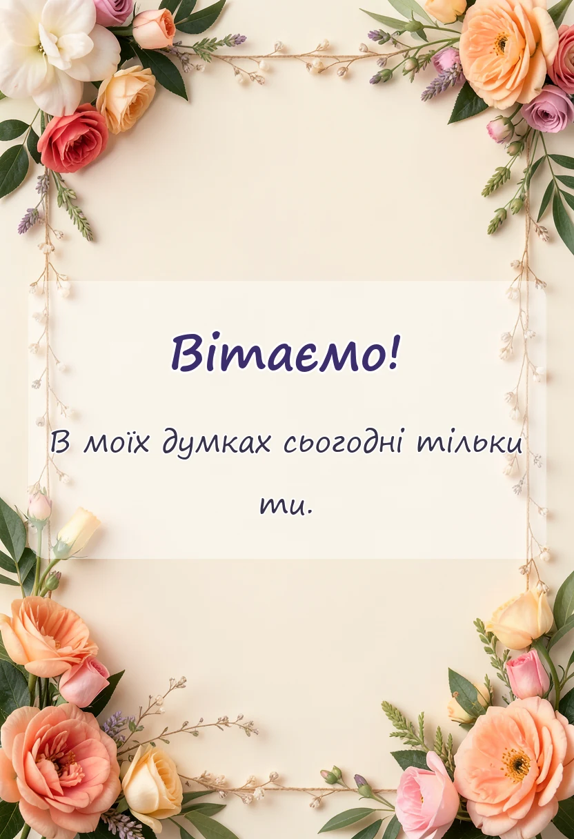 красива листівка: привітання з днем закоханих для коханого своїми словами