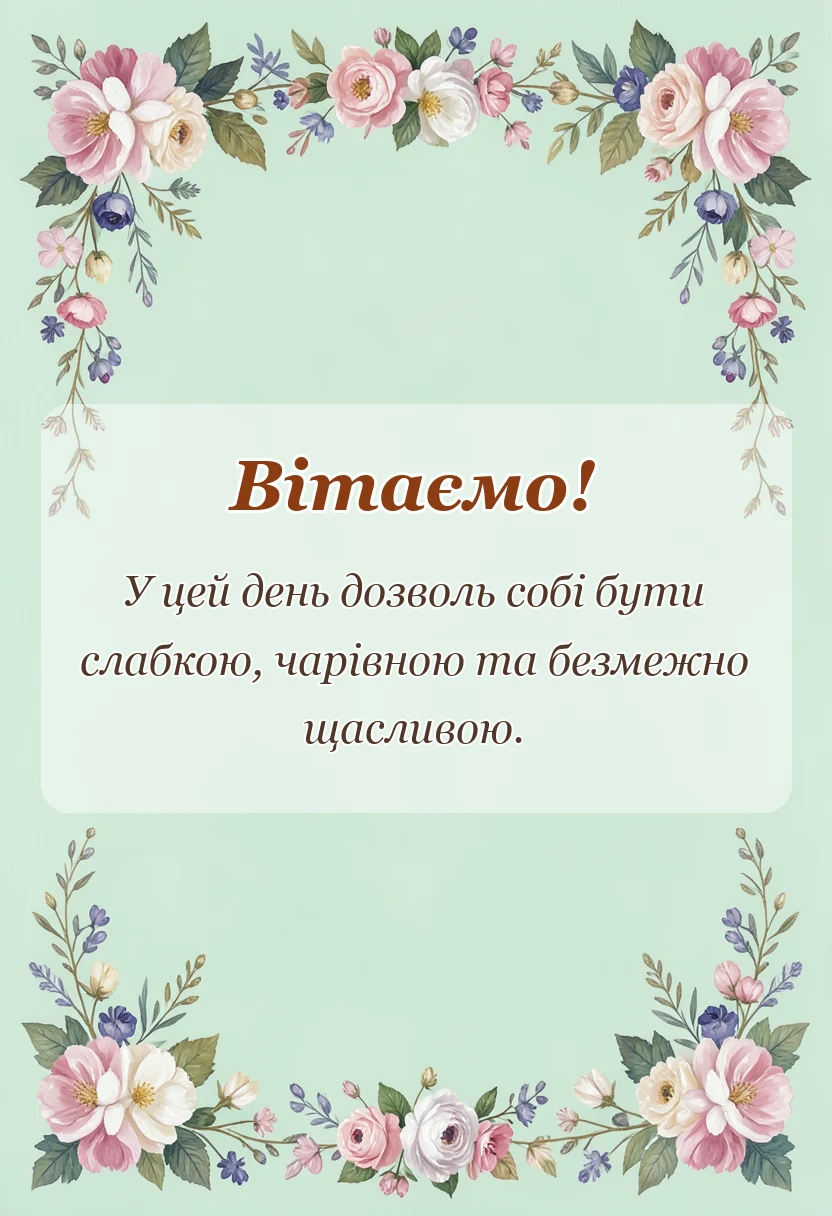 унікальна листівка - картинки з днем жіночого щастя