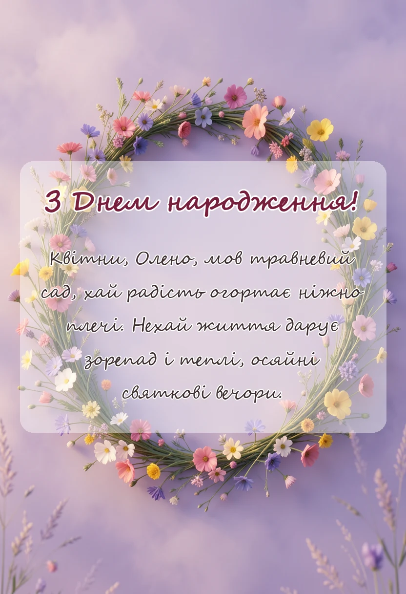листівка з побажанням - з днем народження олена картинки