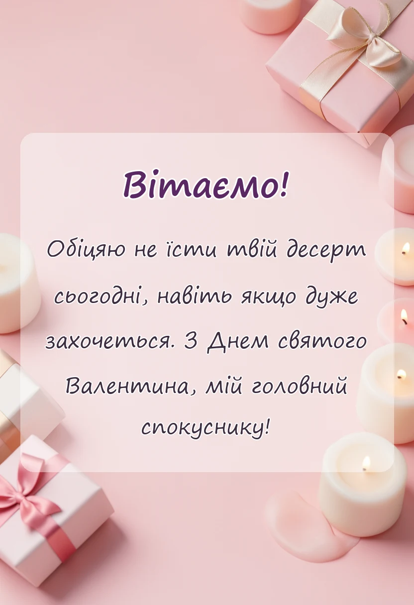 листівка з побажанням - картинки з днем святого валентина українською