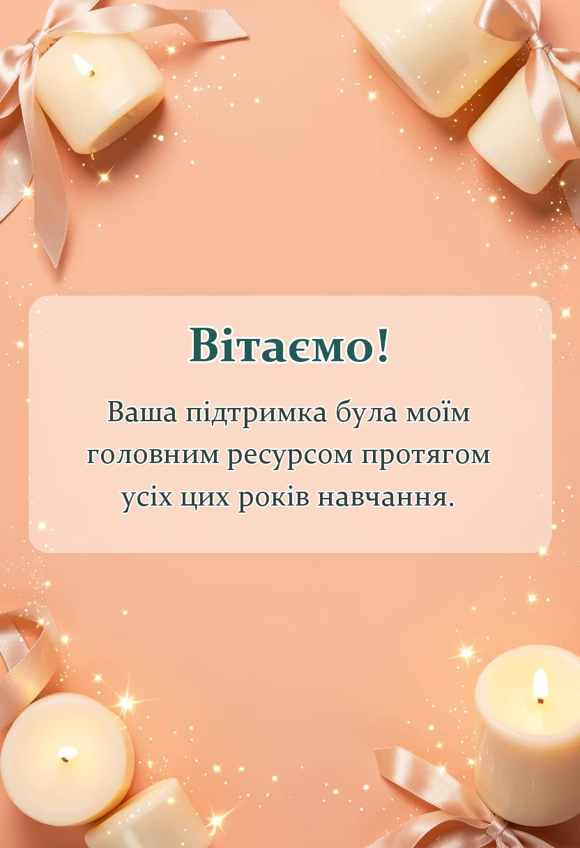 вітальна листівка - подяка батькам на випускний від класного керівника