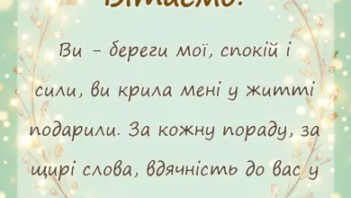 вітальна листівка - подяка батькам українською