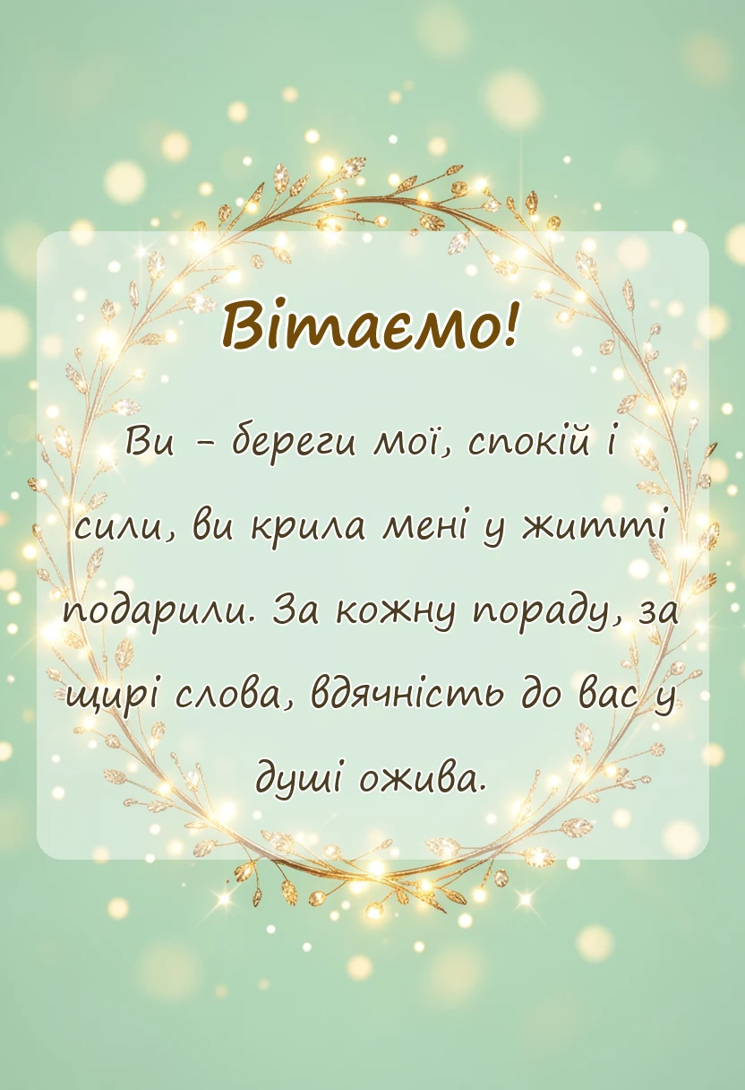 вітальна листівка - подяка батькам українською