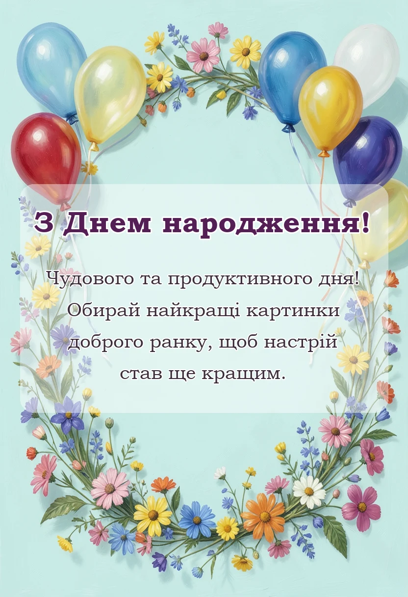 листівка з побажанням - вітання з добрим ранком з картинками