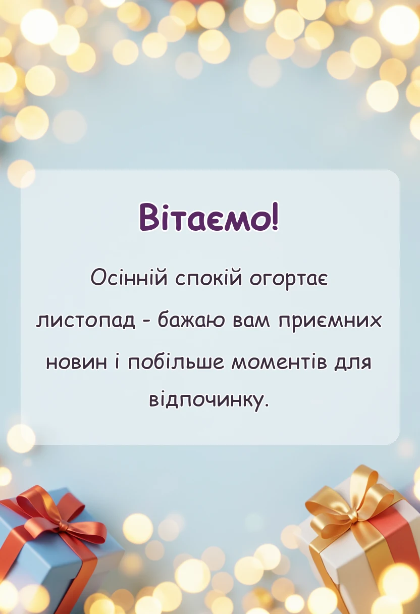 святкова картинка: привіт листопад картинки