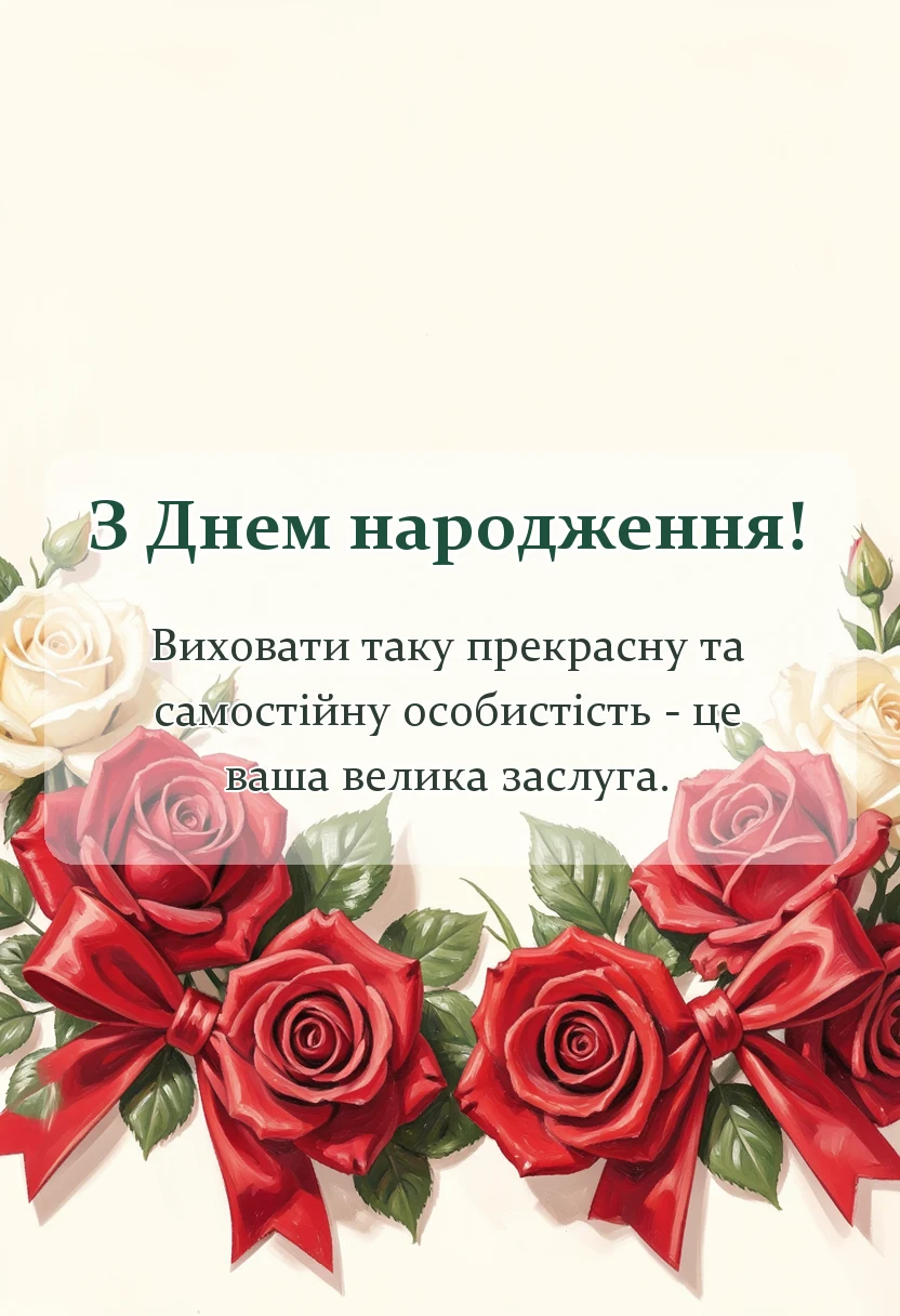 листівка з побажанням - привітання батькам з днем народження дорослої дочки в прозі картинках своїми словами