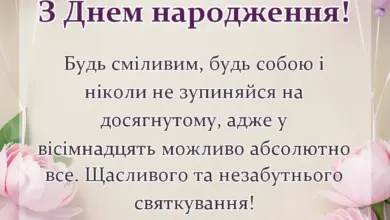 святкова картинка: привітання з 18-річчям картинки