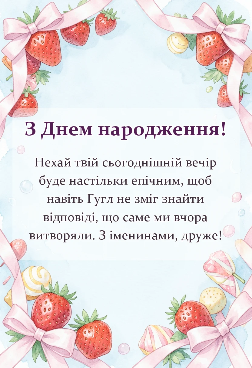 вітальна листівка - привітання з днем народження для хлопця тексти своїми