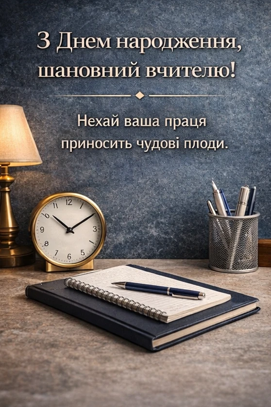 Підемо вчителя з днем народження на робочому столі.